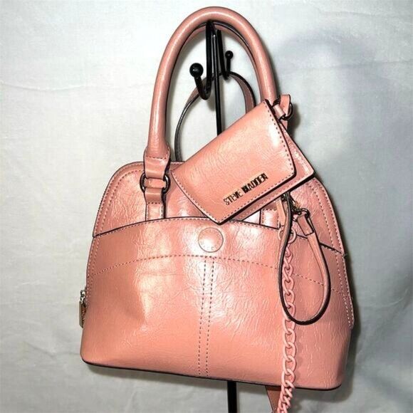 Steve Madden Handbags - Steve Madden Sienna - Peony Pink Crossbody Satchel Bag with Coin Purse